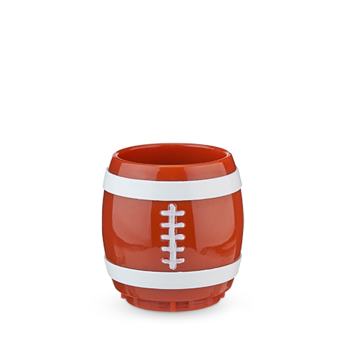 7653 Fourth Down Football Shot Glasses, Brown - Set Of 4