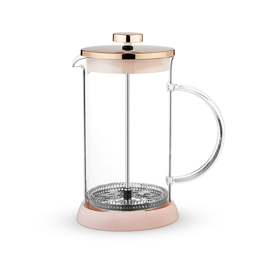 8082 34 Oz Riley Glass Tea Press Pot, Pink