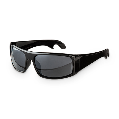 8116 Sporty Bottle Opener Sunglasses, Black