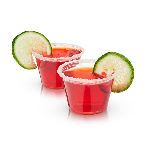 8237 2.5 Oz Party Jello Shot Cups With Lids, Clear - Set Of 25