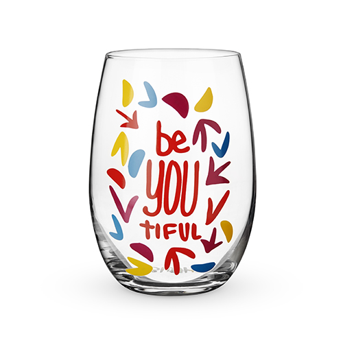 8259 12 Oz Beyoutiful Stemless Wine Glass, Clear
