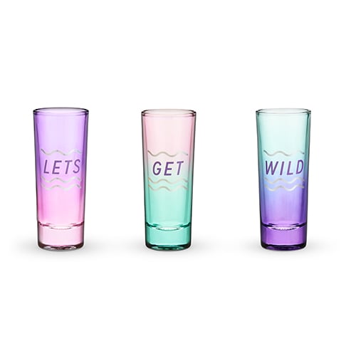 8283 Lets Get Wild Shot Glasses, Multicolor - Set Of 3