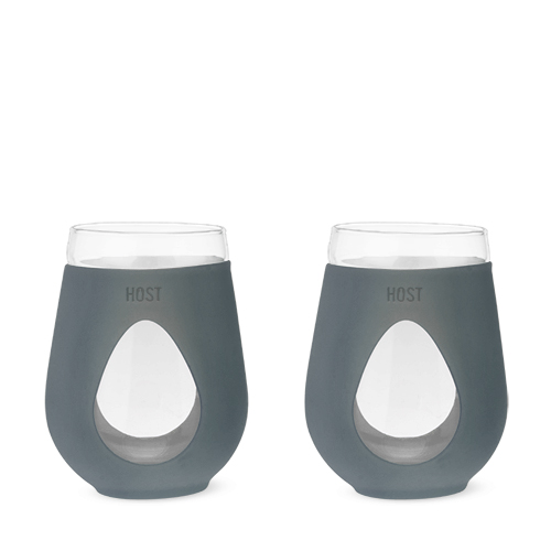 1865 16 Oz Revive Glass Wine Glass, Grey - Set Of 2