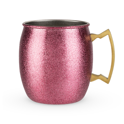 6318 16 Oz Comet Glitter Moscow Mule, Pink
