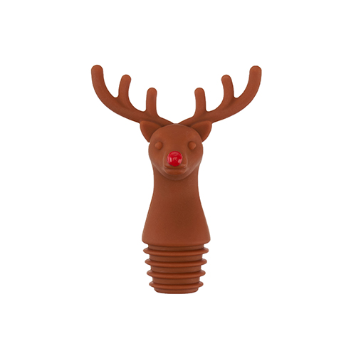 8329 Reindeer Bottle Stopper, Brown