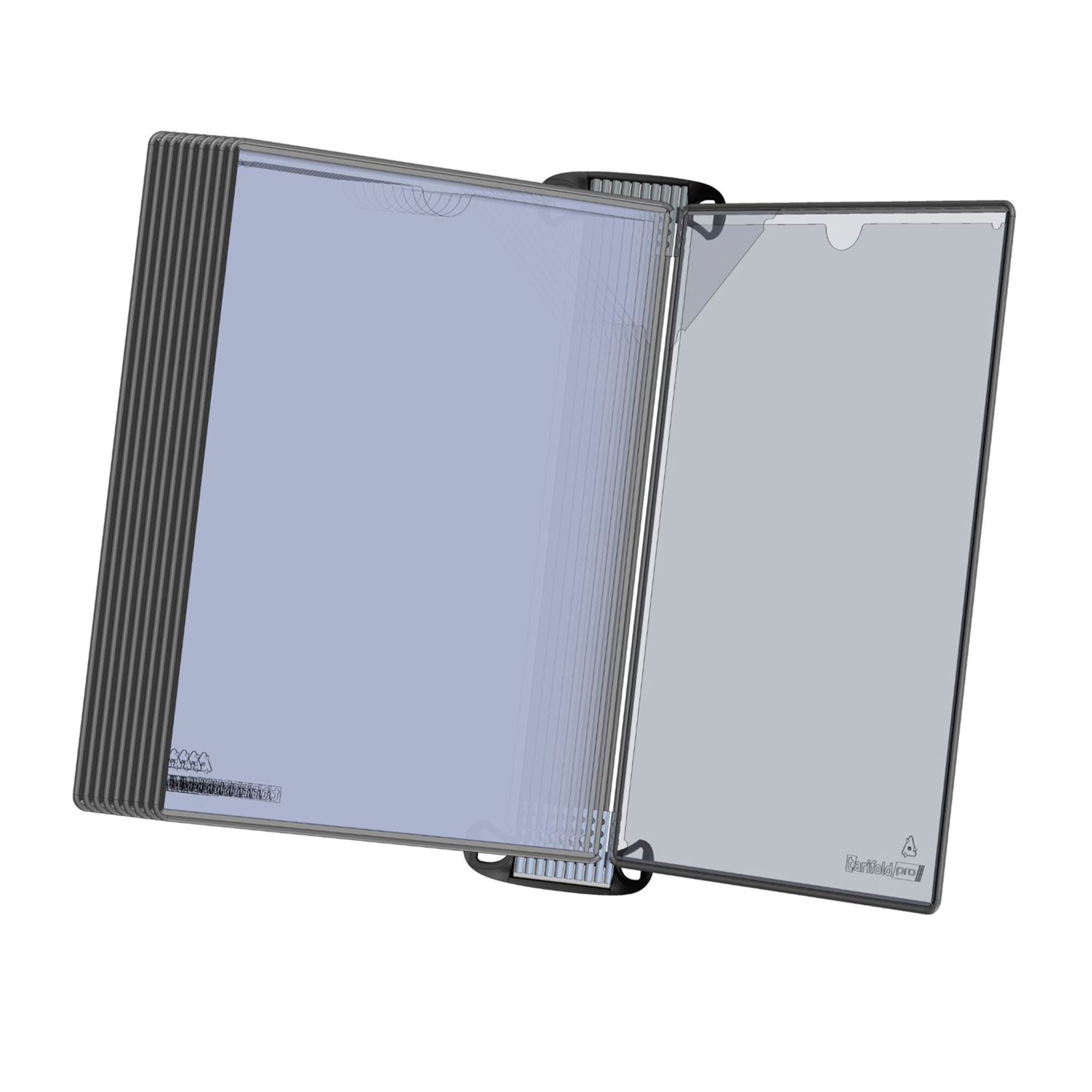 Tp920307 Pro Wall Display Unit With 10 Display Pockets, Black - 20 Sheet