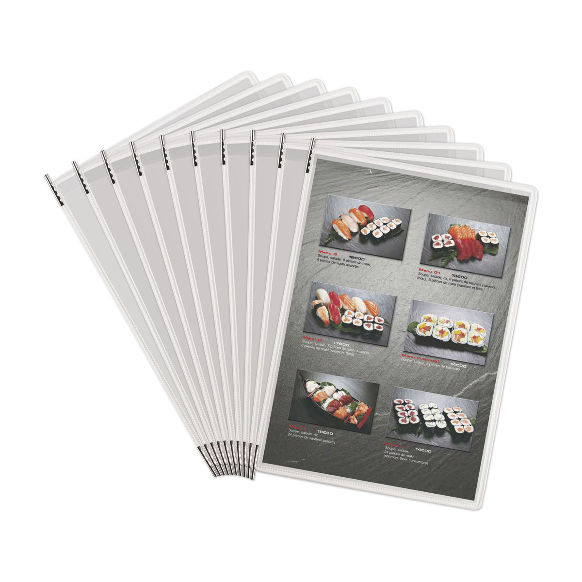 Pa020 Antimicrobial Display Pockets For Wall Or Desk Units