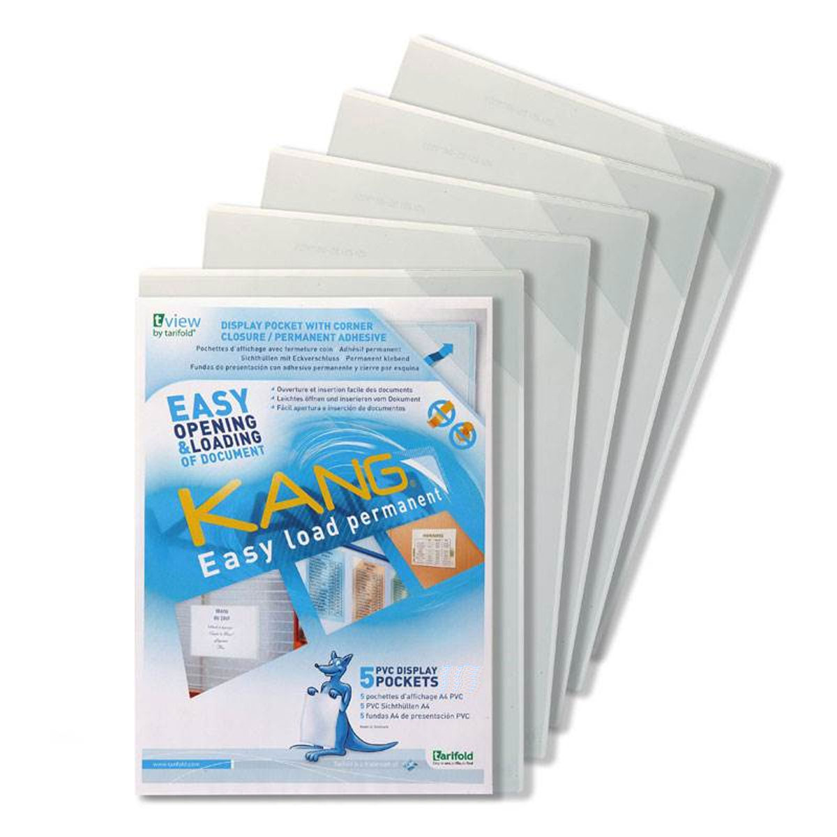P194684 8.5 X 11 In. Easy Load Permanent Adhesive Pocket With Corner Closure, White - Pack Of 5