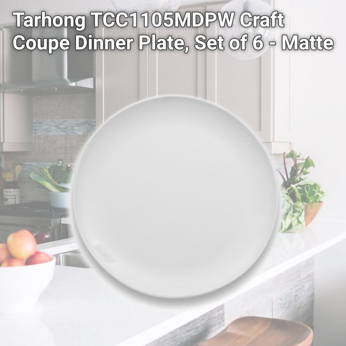 Picture of Tarhong TCC1105MDPW Craft Coupe Dinner Plate, Set of 6 - Matte