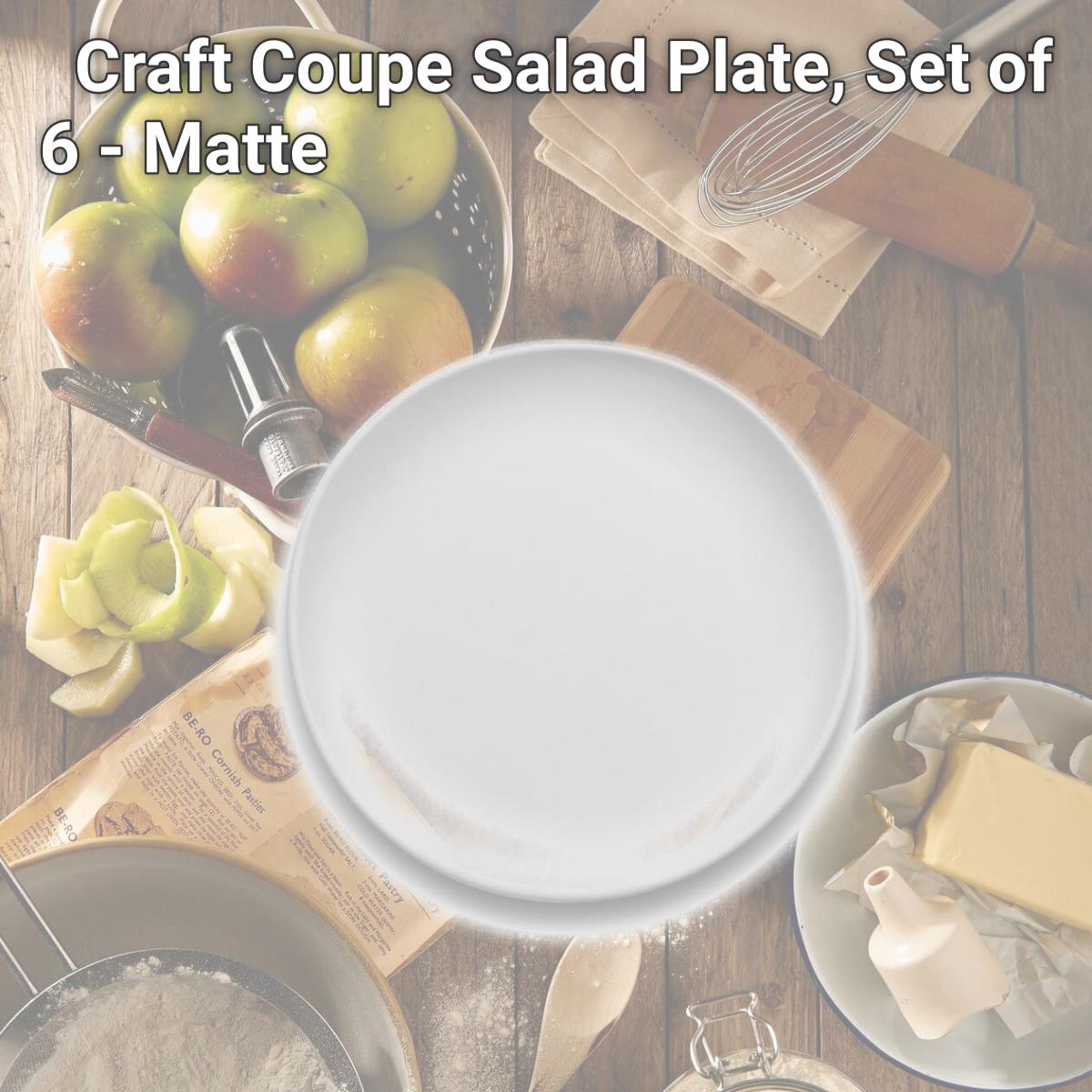 Picture of Tarhong TCC1085MSPW Craft Coupe Salad Plate, Set of 6 - Matte