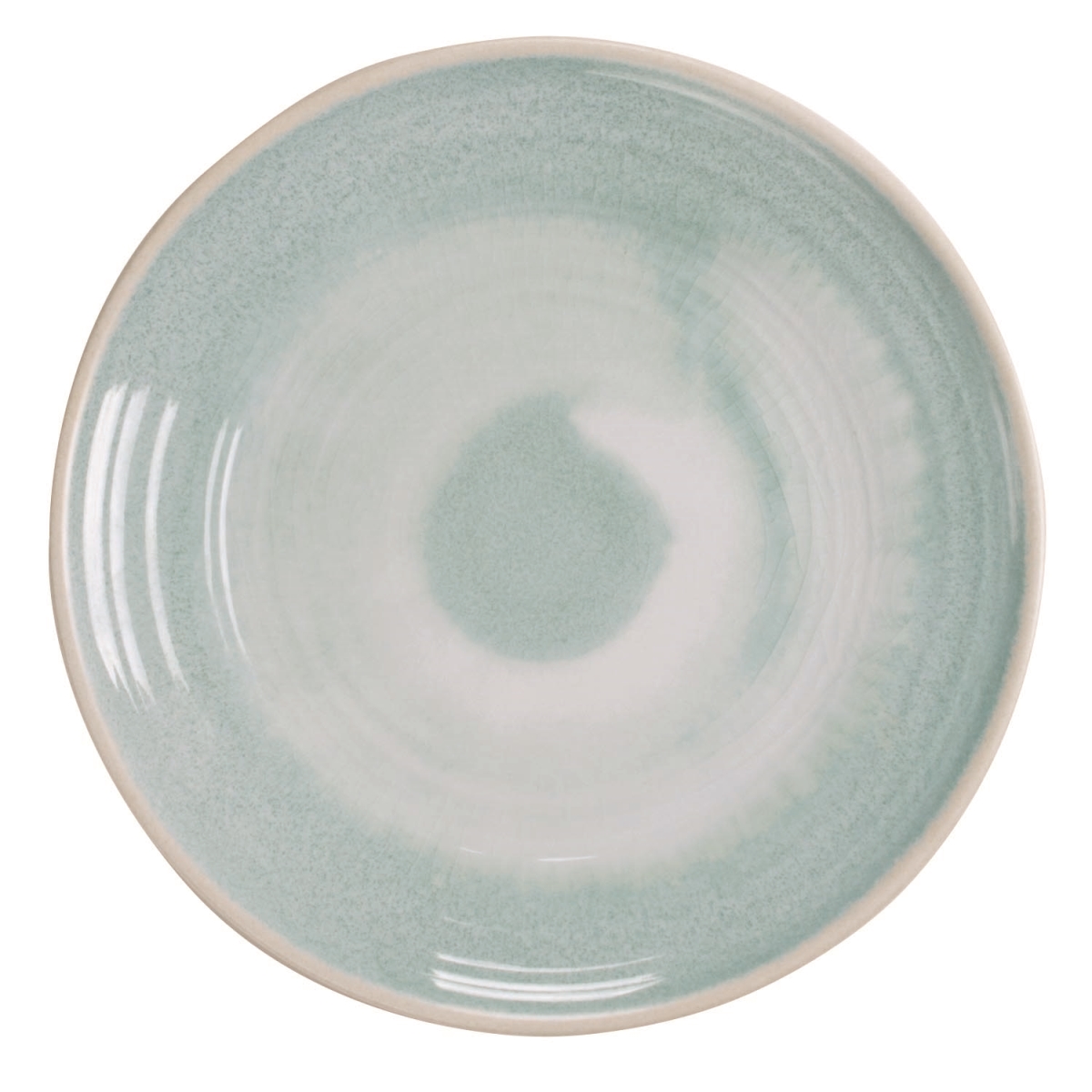 Ppw1105mdprt Raku Dinner Plate, Set Of 6 - Aqua