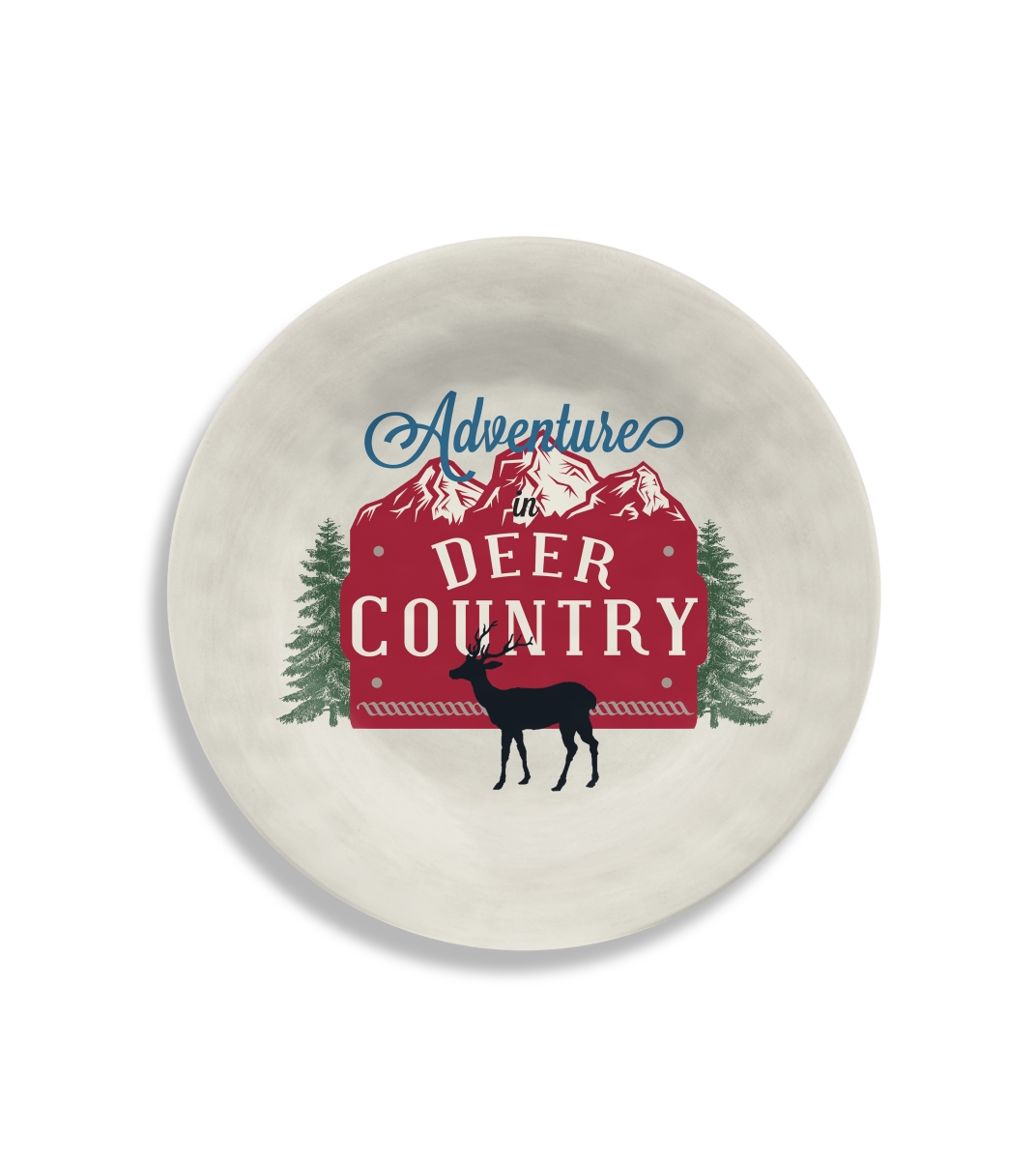 Pvi1085spvl Vintage Lodge Deer Country Salad Plate, Set Of 6