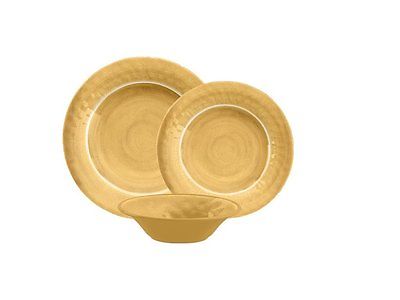 Pvl1105drcg Crackle Dinner Plate, Set Of 6 - Gold