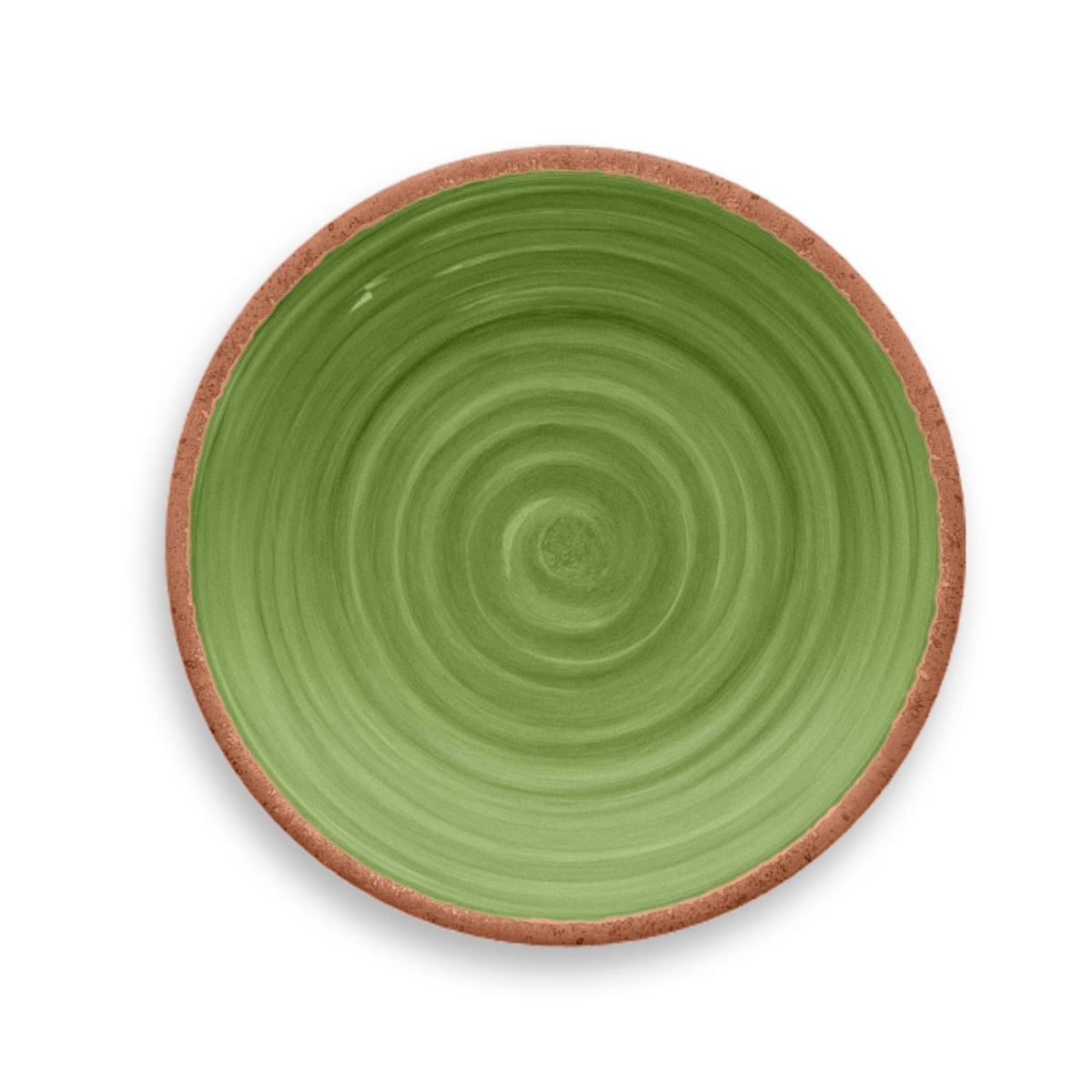 Pan1085spgbt Rustic Swirl Salad Plate, Set Of 6 - Green