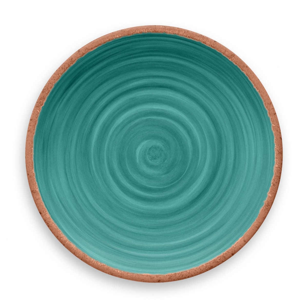 Pan1105dptbt Rustic Swirl Dinner Plate, Set Of 6 - Turquoise