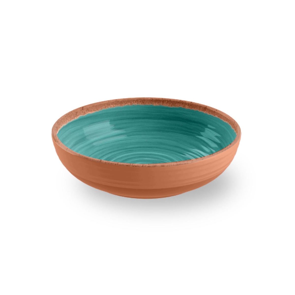 Pan5080lbtbt Rustic Swirl Bowl, Set Of 6 - Turquoise