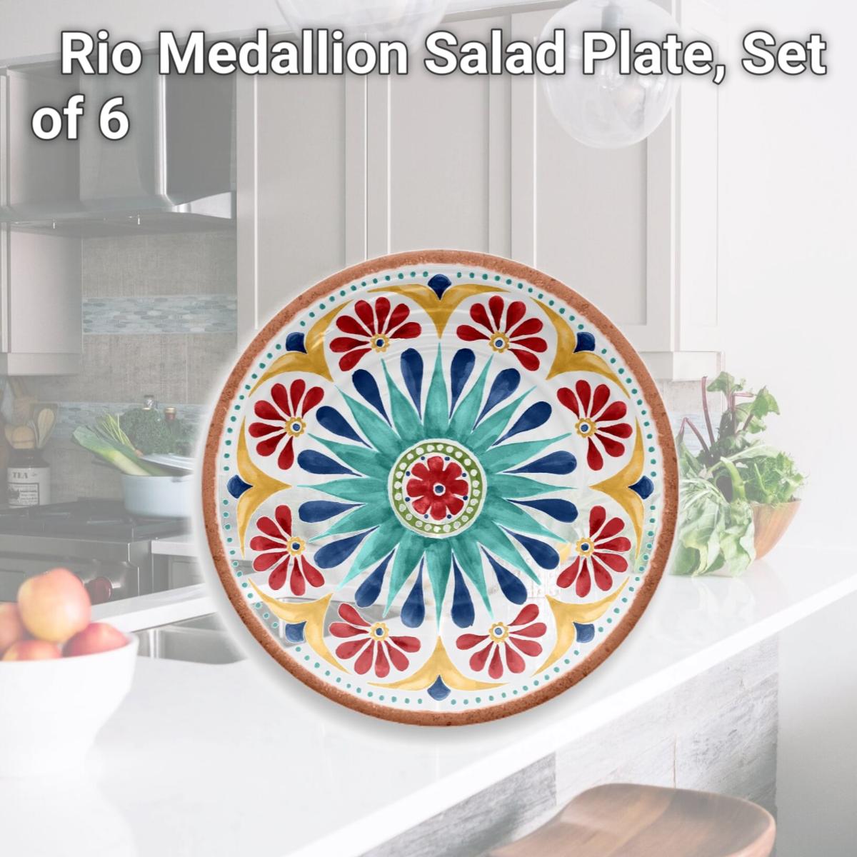 Picture of Tarhong PAN1085SPMB Rio Medallion Salad Plate, Set of 6