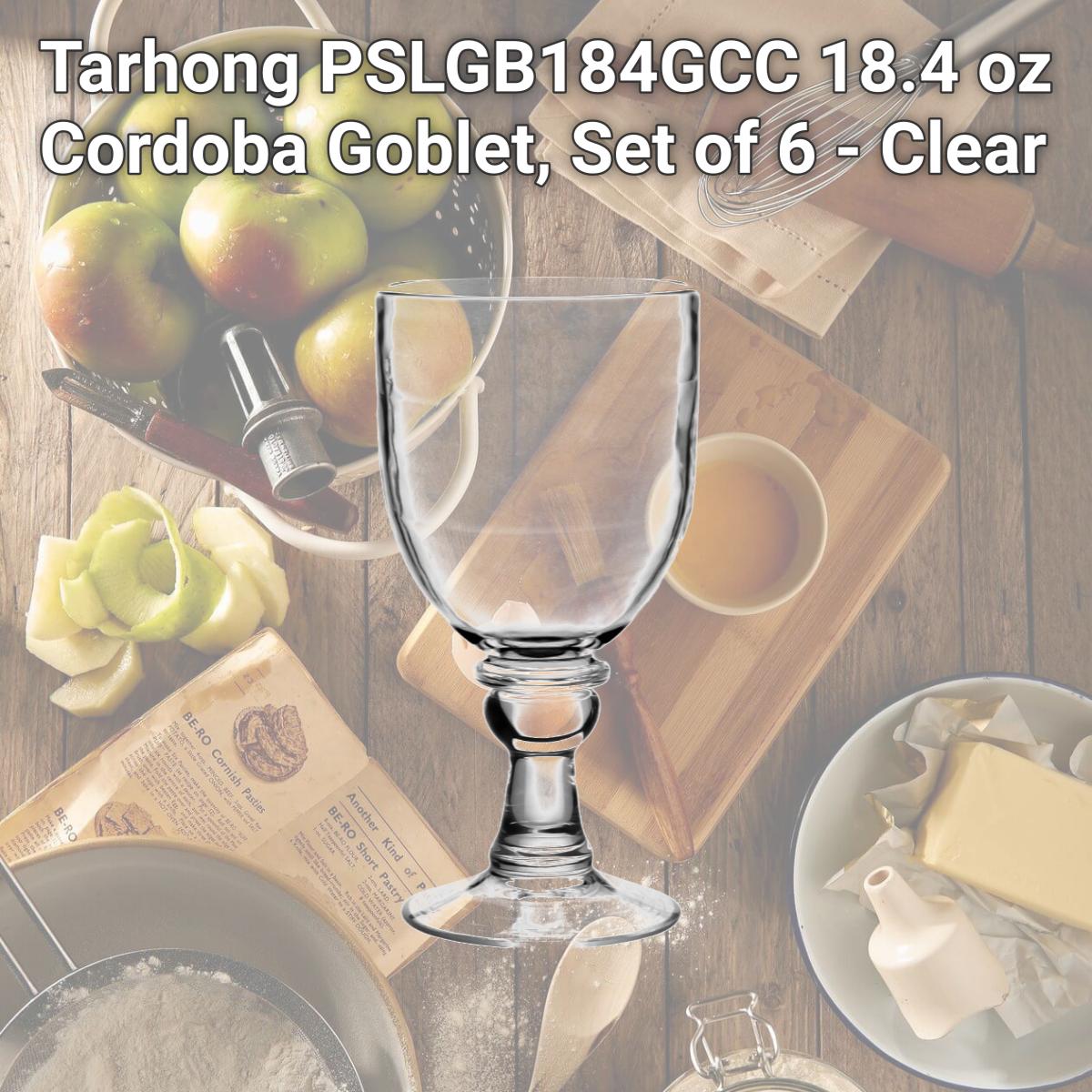 Picture of Tarhong PSLGB184GCC 18.4 oz Cordoba Goblet, Set of 6 - Clear