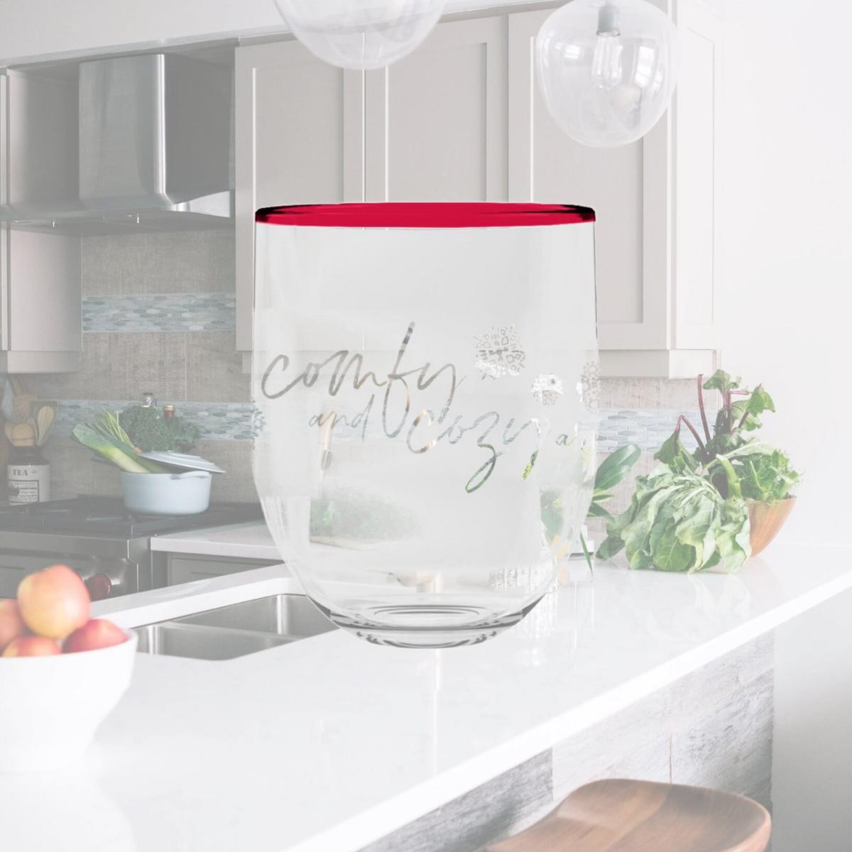 Picture of TarHong TT20750979 15 oz Holiday Cozy Stemless Glass, Melamine - Set of 6