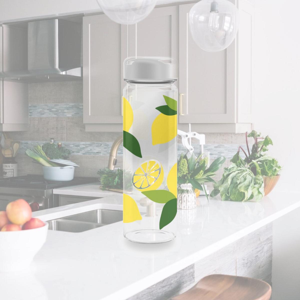 Picture of TarHong HY20751679 20 oz Lemon Fresh Quench Water Bottle, Premium Plastic - Set of 2
