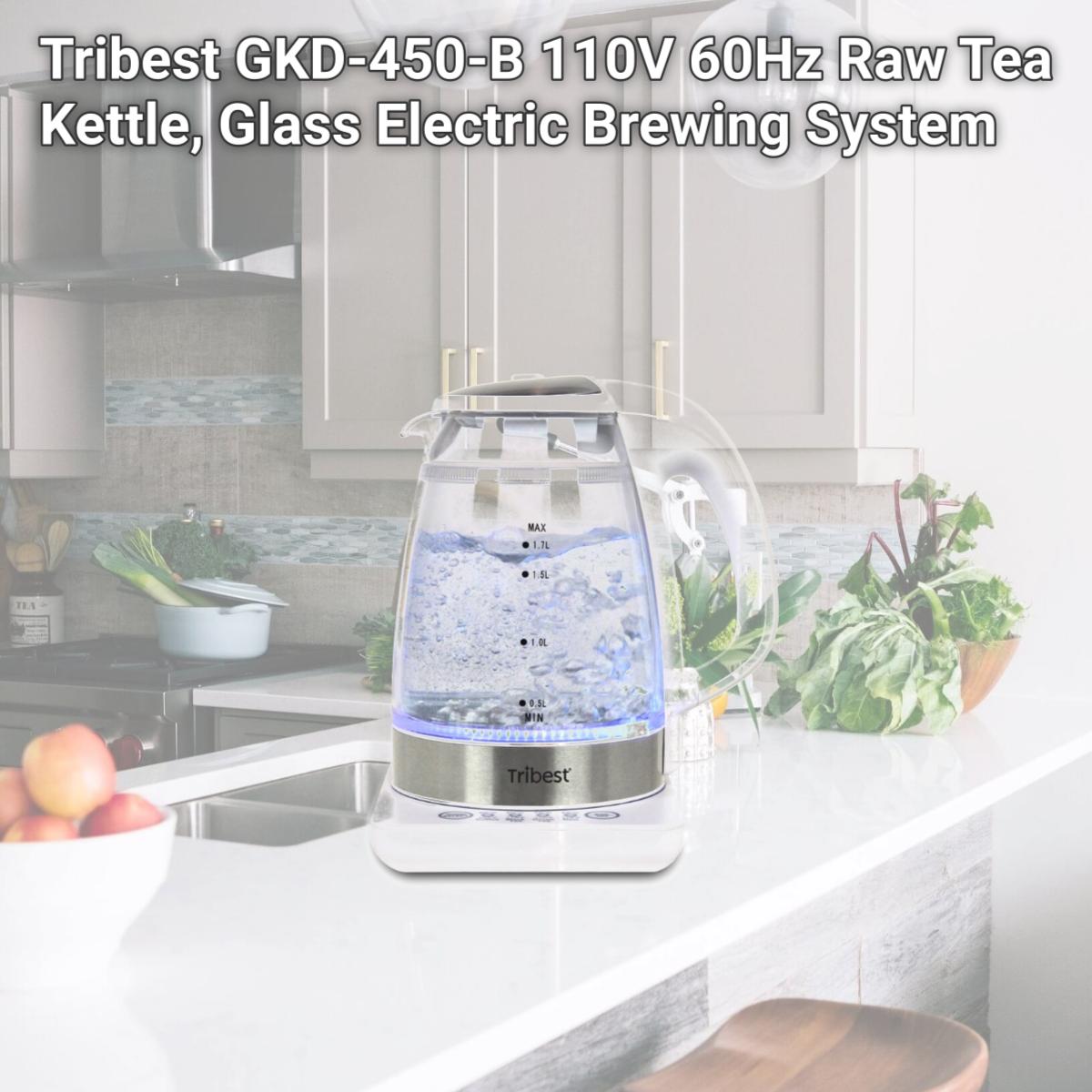 Picture of Tribest GKD-450-B 110V 60Hz Raw Tea Kettle, Glass Electric Brewing System