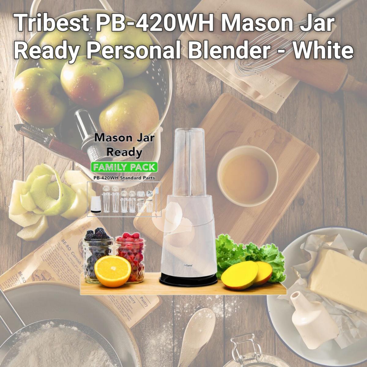 Picture of Tribest PB-420WH Mason Jar Ready Personal Blender - White
