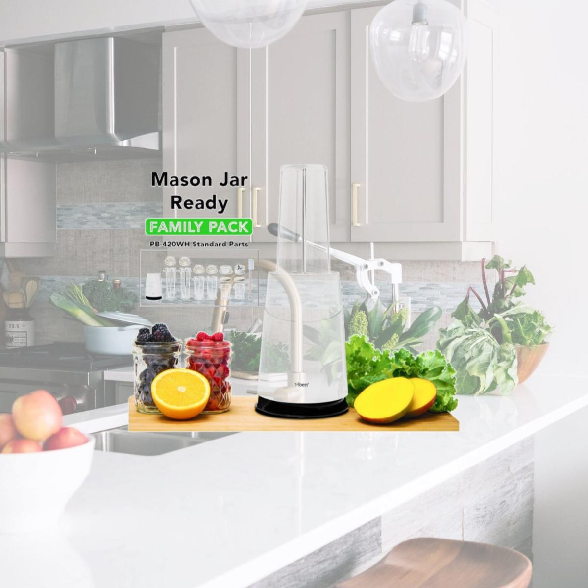 Picture of Tribest PB-420WH Mason Jar Ready Personal Blender - White