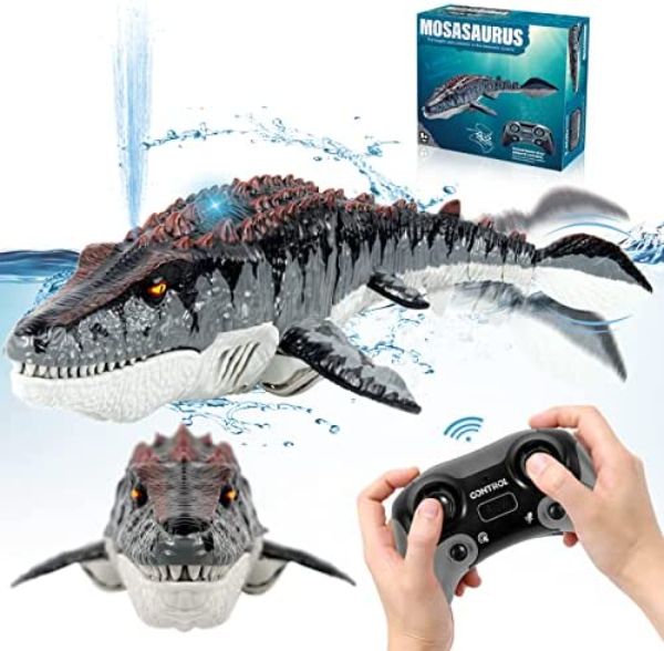 NC21678 Fromeasy Remote Control Mosasaurus Dinosaur Toys with Upgrade Mosasaurus Water