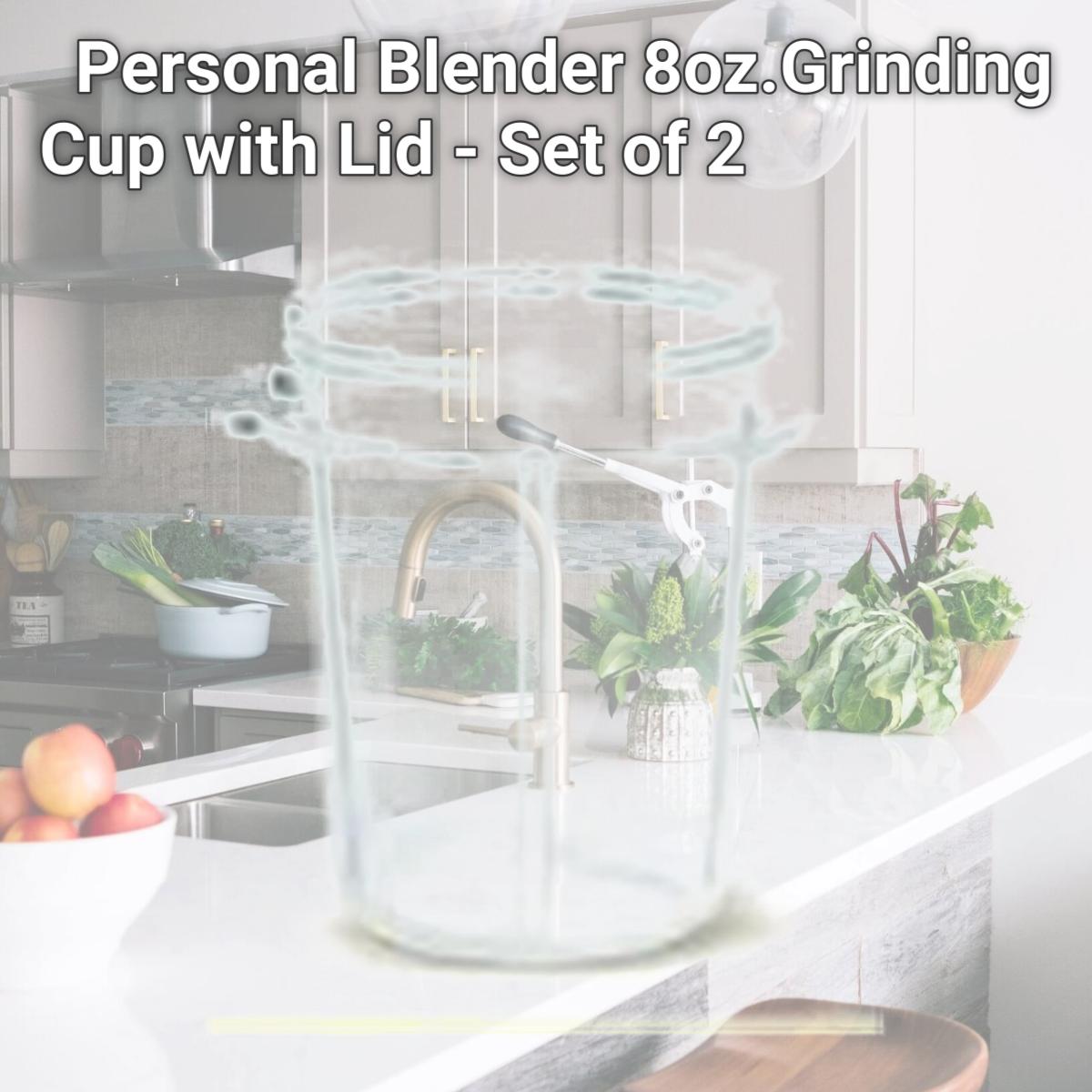 Picture of Tribest PB03SBF Personal Blender 8oz.Grinding Cup with Lid - Set of 2