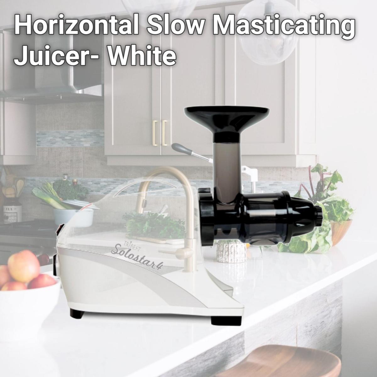 Picture of Tribest Corp SS-4200-B Horizontal Slow Masticating Juicer- White