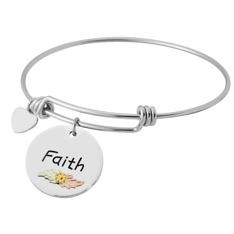 Mrlbr3093 Wire Bracelet Faith Charm