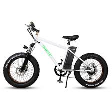 Nak- Mncrsw 20 In. Fat Tire Electric Bicycle Mini Cruiser, White