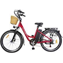 Strollerred 26 In. City Electric Bicycle Stroller, Red