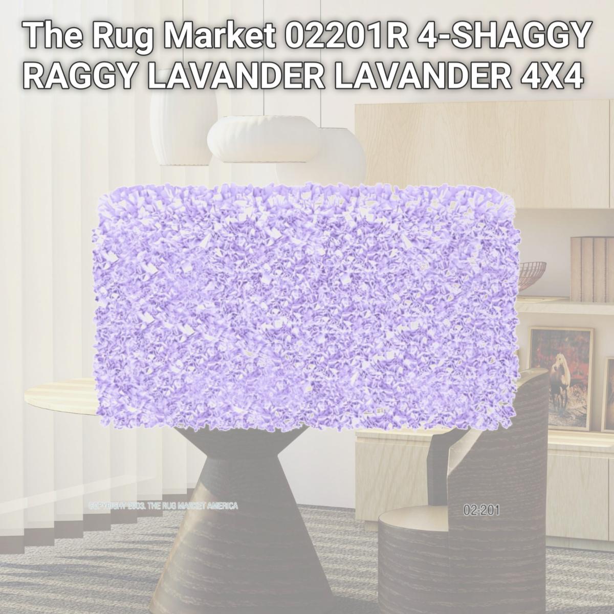 Picture of The Rug Market 02201R 4-SHAGGY RAGGY LAVANDER LAVANDER 4X4