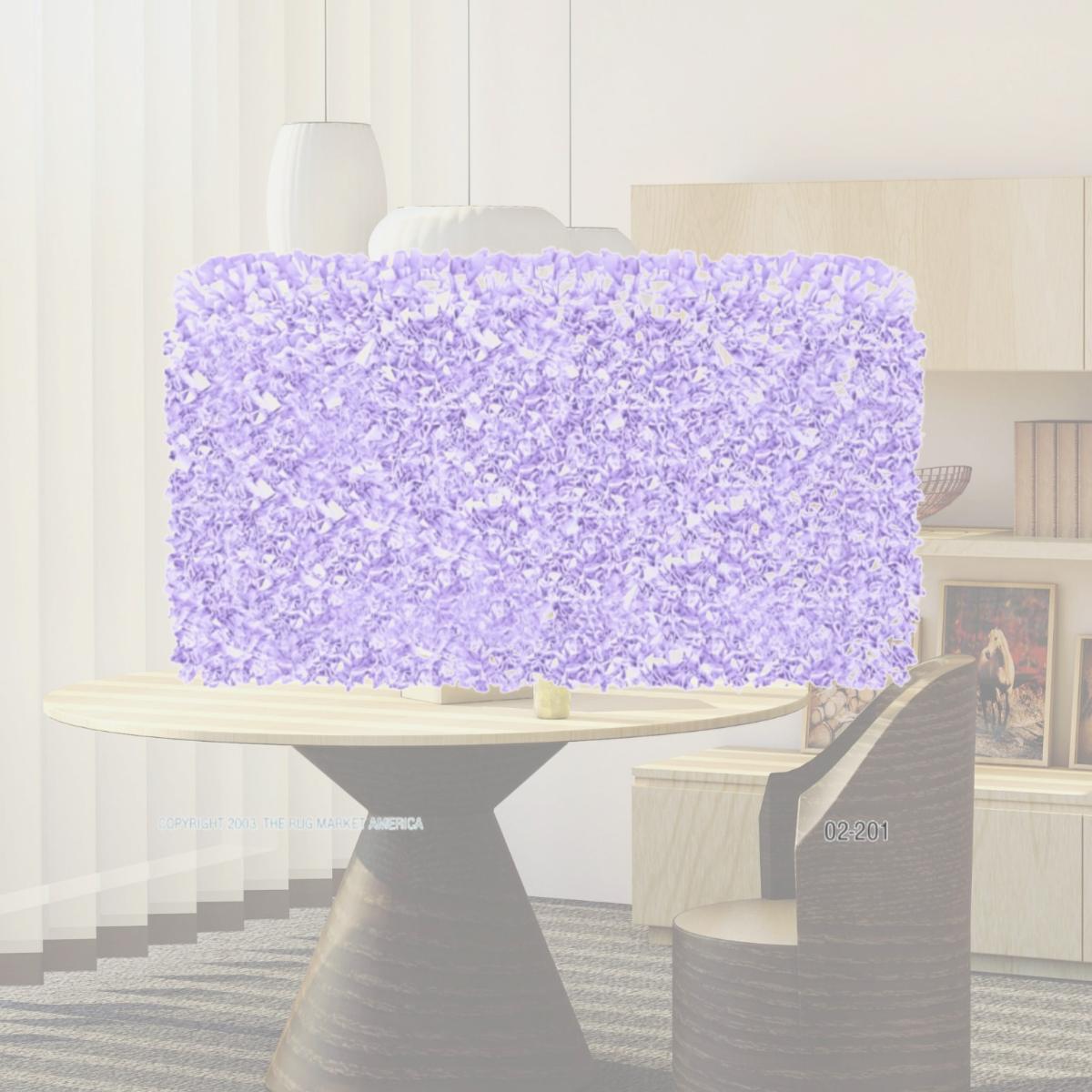Picture of The Rug Market 02201R 4-SHAGGY RAGGY LAVANDER LAVANDER 4X4