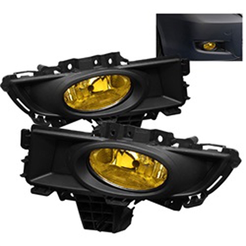 5020772 Yellow 4dr Oem Fog Lights With Switch For 2007-2008 Mazda 3