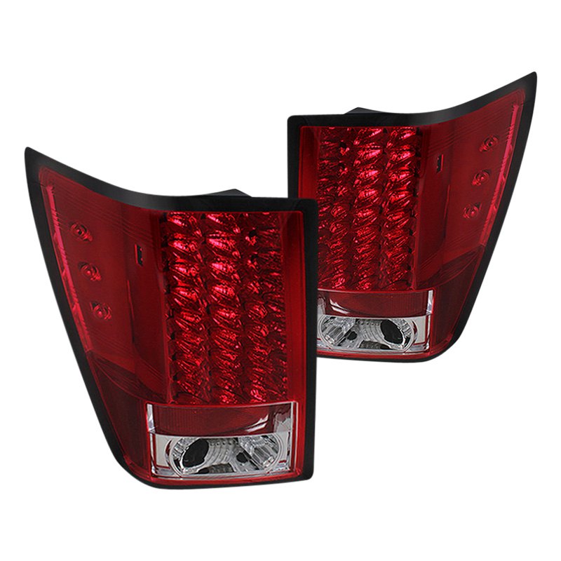 5070203 Led Tail Lights For 2007-2010 Jeep Grand Cherokee, Red Clear