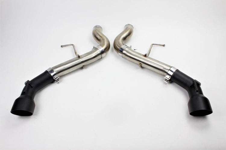 UPC 811580030093 product image for MMEXH-CAM8-16ADTRBK SS Dual-Tip Race Axle-Back Exhaust with Black Tips for 2016  | upcitemdb.com