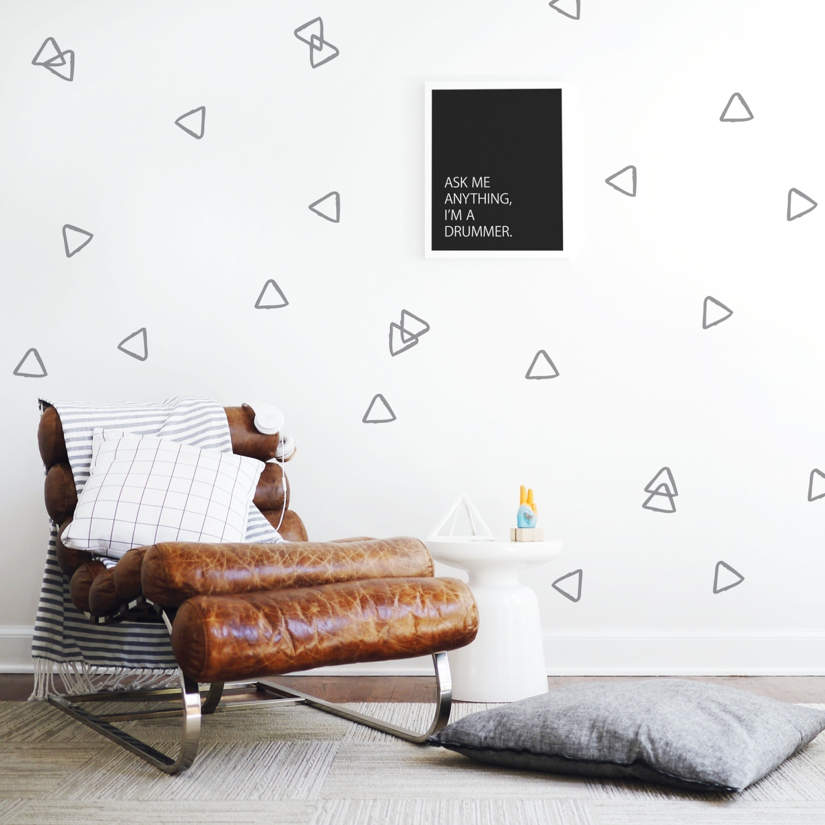 Wd-ht-1 Hollow Triangles Wall Decal