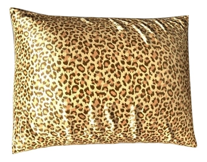 4100qlpd Satin Pillowcase With Hidden Zipper Queen - Leopard