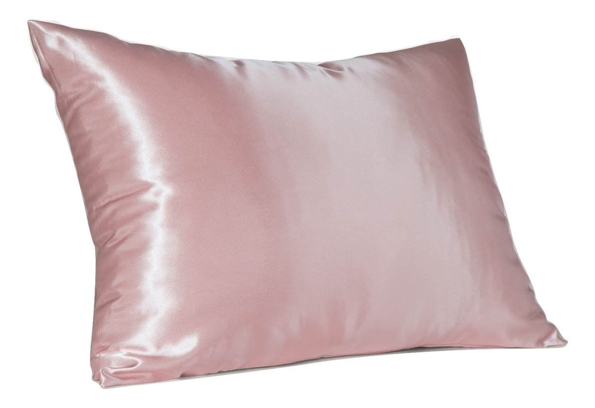 4100qpin Satin Pillowcase With Hidden Zipper Queen - Pink