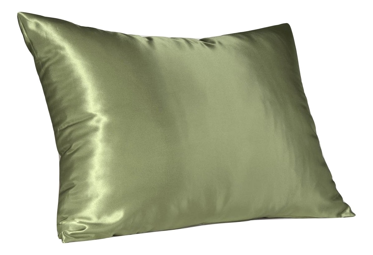 4100qsag Satin Pillowcase With Hidden Zipper Queen - Sage