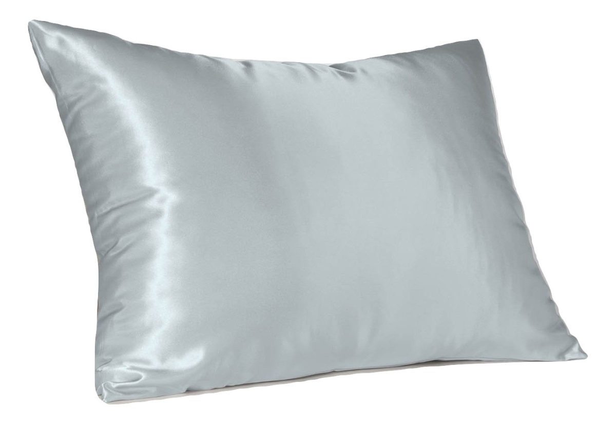 4100sbbb Satin Pillowcase With Hidden Zipper Standard - Baby Blue