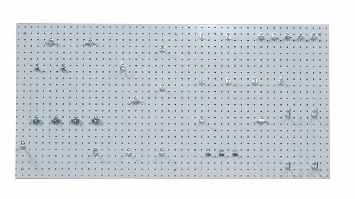 Db-36wh-kit 24 X 48 X 0.25 In. Polypropylene Pegboards With 36 Piece Locking Hook Assortment, White