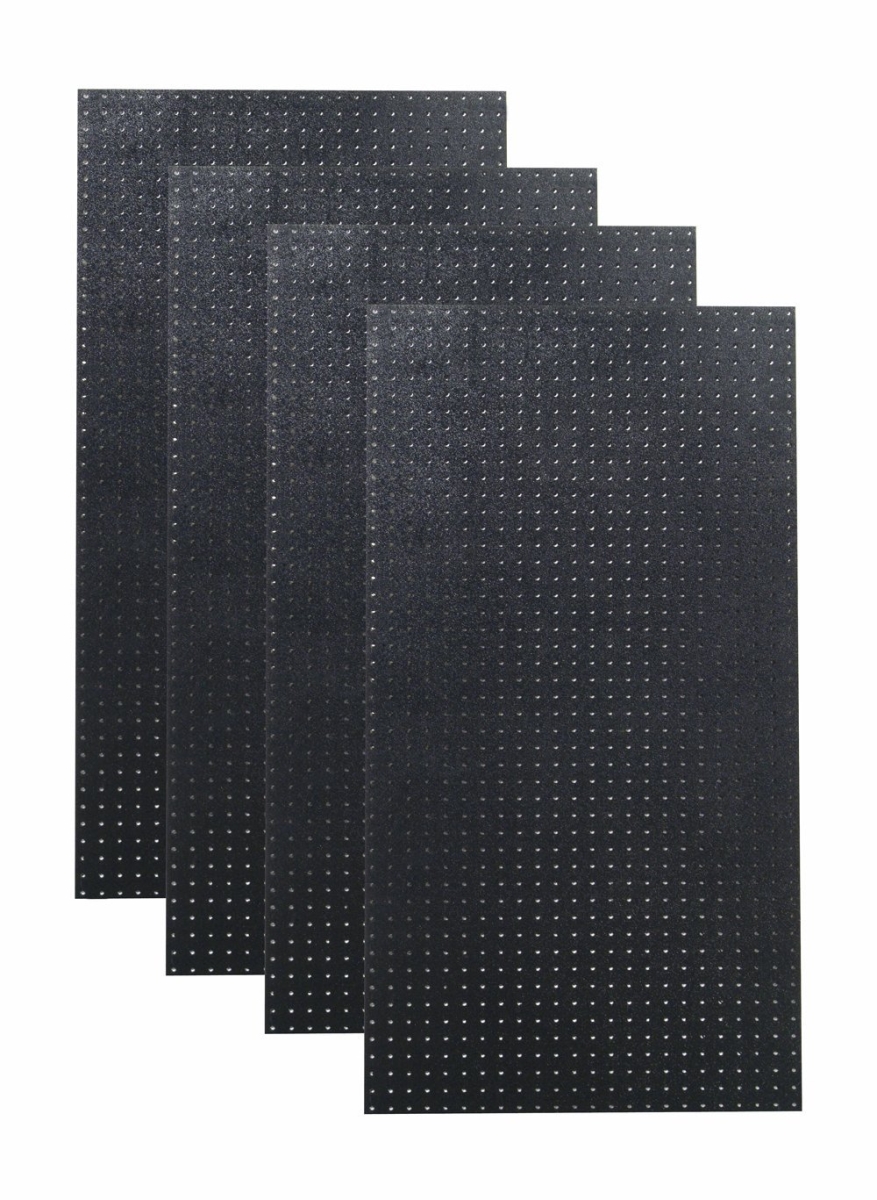 Db-4bk 4 24 X 48 X 0.188 In. Polyethylene Pegboards Matte Front Texture With 0.281 In. Hole Size & 1 In. O.c. Hole Spacing, Black