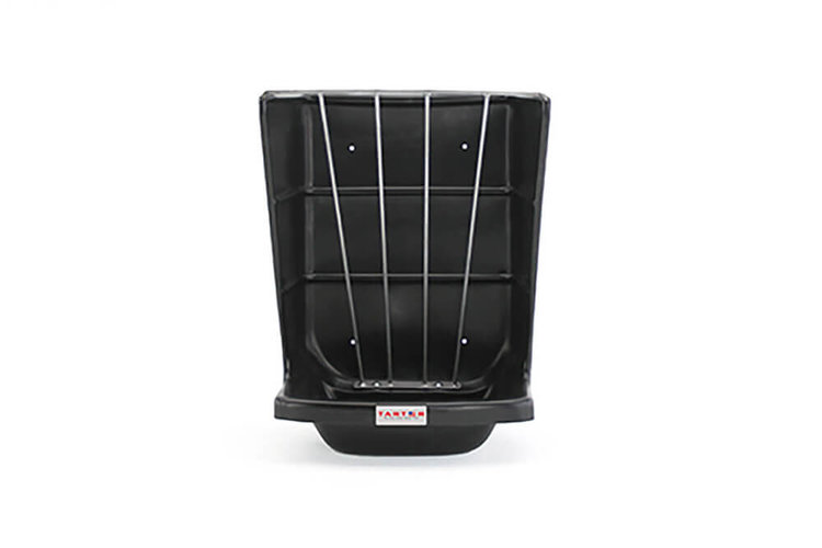 GFP Wall Mount Poly Hay & Grain Feeder, Black