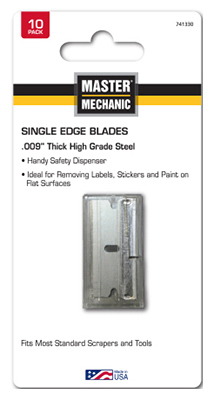 741330 Master Mechanic Single Edge Blade - Pack Of 10