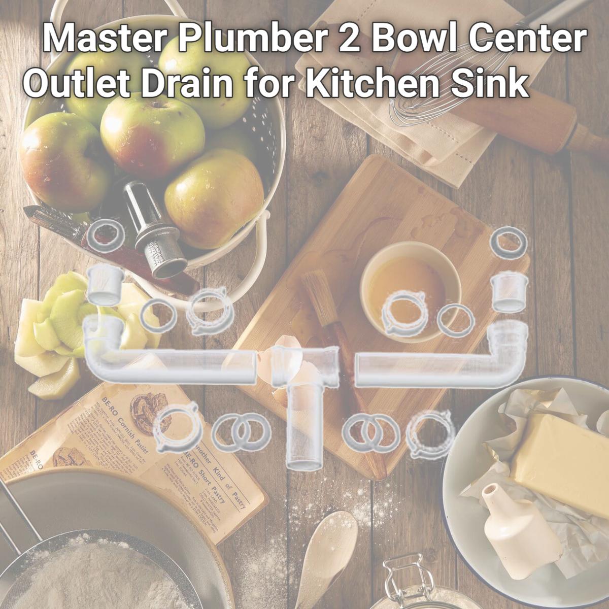 Picture of Plumb Shop Div Brasscraft 622589 Master Plumber 2 Bowl Center Outlet Drain for Kitchen Sink