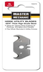 704575 Master Mechanic Hook Utility Blade - Pack Of 5