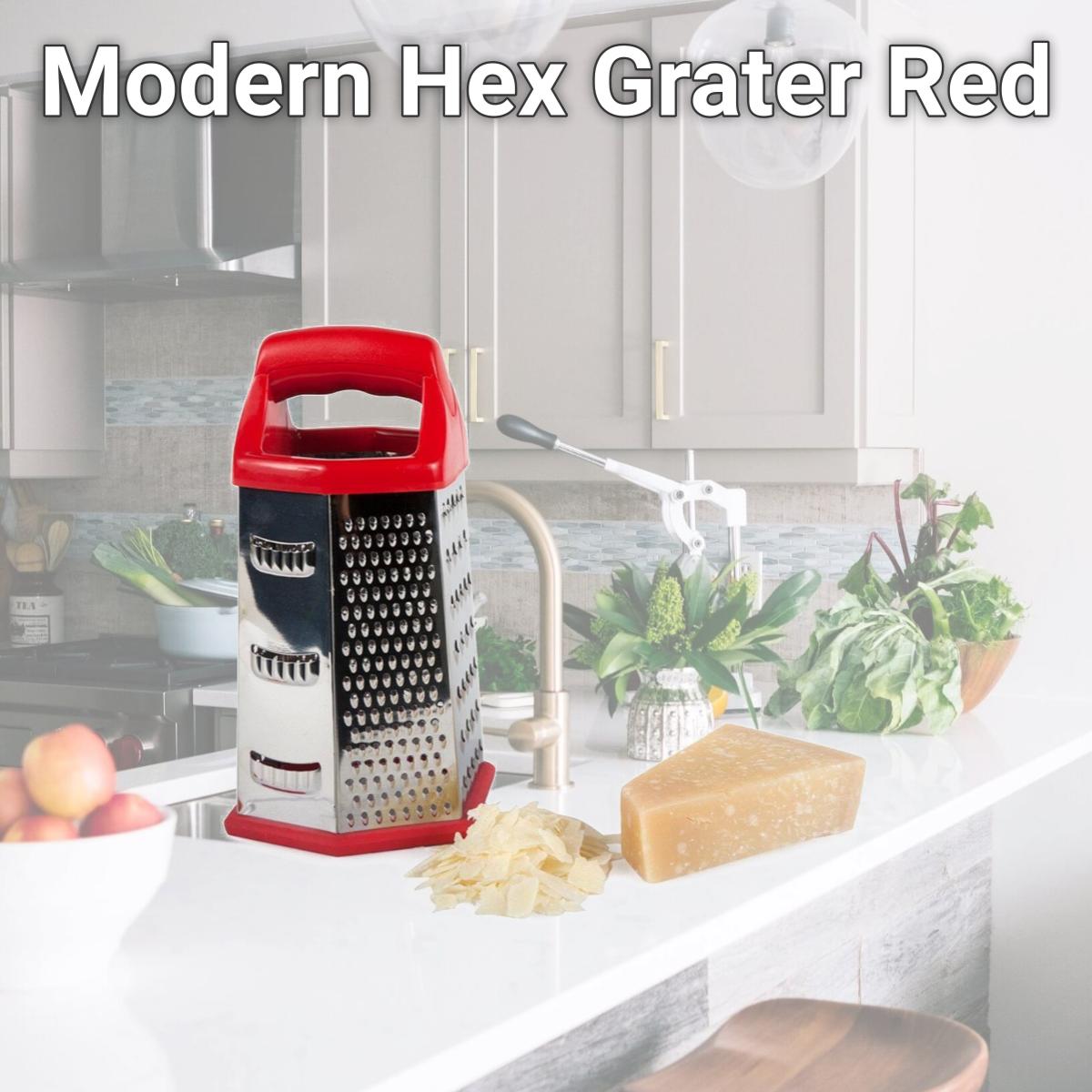 Picture of Core Home 220759 Modern Hex Grater, Red